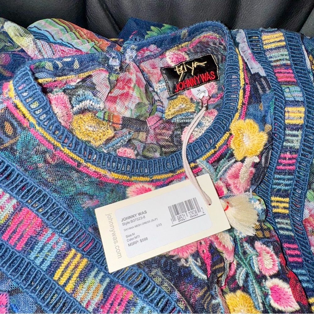 *SOLD* NWT Johnny Was Biya Dayana Mesh Embroidered Maxi Dress - Picture 11 of 12